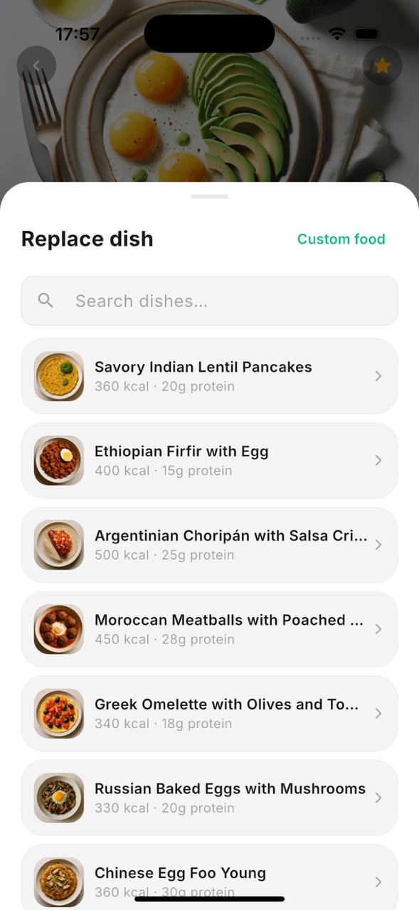 Swap any dish